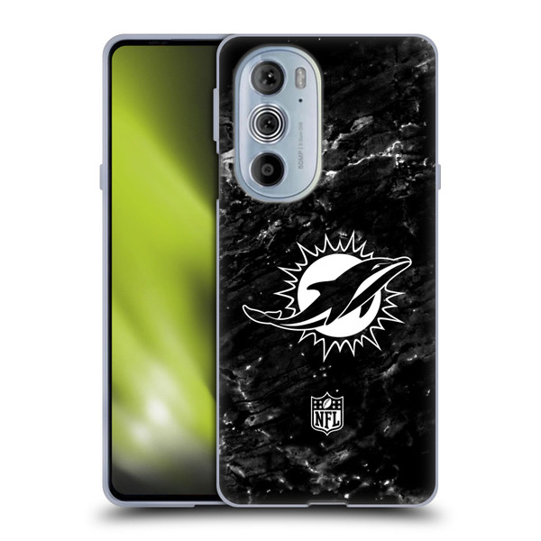 NFL Miami Dolphins Artwork Marble Soft Gel Case for Motorola Edge X30
