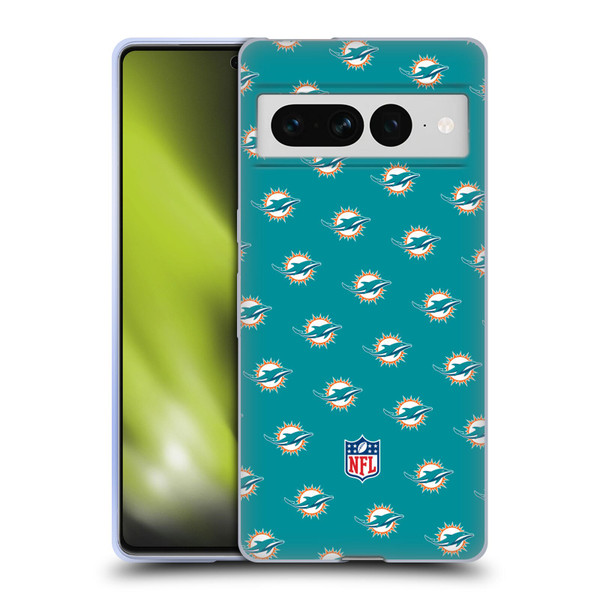 NFL Miami Dolphins Artwork Patterns Soft Gel Case for Google Pixel 7 Pro