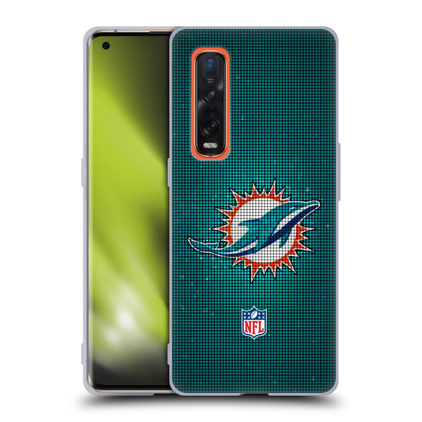 NFL Miami Dolphins Artwork LED Soft Gel Case for OPPO Find X2 Pro 5G