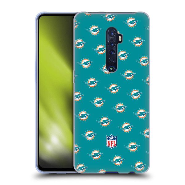 NFL Miami Dolphins Artwork Patterns Soft Gel Case for OPPO Reno 2