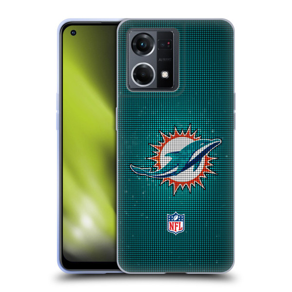 NFL Miami Dolphins Artwork LED Soft Gel Case for OPPO Reno8 4G