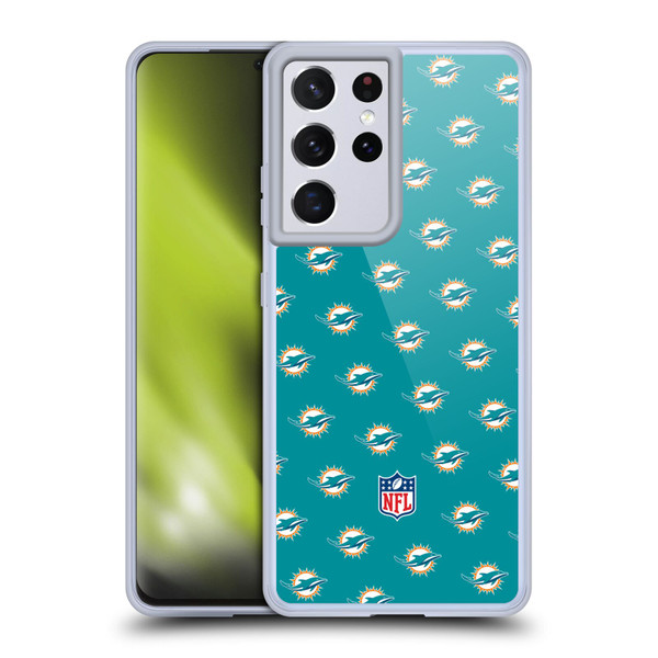 NFL Miami Dolphins Artwork Patterns Soft Gel Case for Samsung Galaxy S21 Ultra 5G