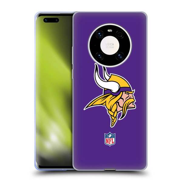 NFL Minnesota Vikings Logo Plain Soft Gel Case for Huawei Mate 40 Pro 5G