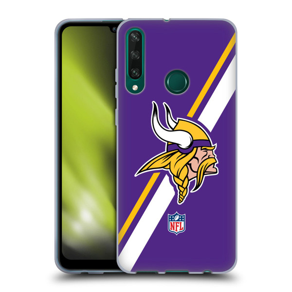 NFL Minnesota Vikings Logo Stripes Soft Gel Case for Huawei Y6p