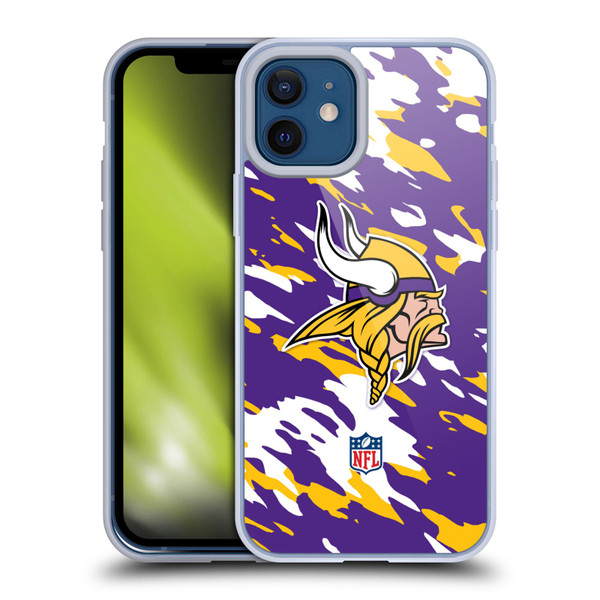 NFL Minnesota Vikings Logo Camou Soft Gel Case for Apple iPhone 12 / iPhone 12 Pro