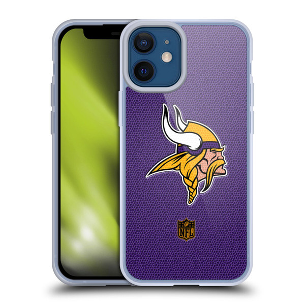 NFL Minnesota Vikings Logo Football Soft Gel Case for Apple iPhone 12 Mini