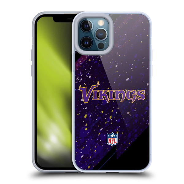 NFL Minnesota Vikings Logo Blur Soft Gel Case for Apple iPhone 12 Pro Max