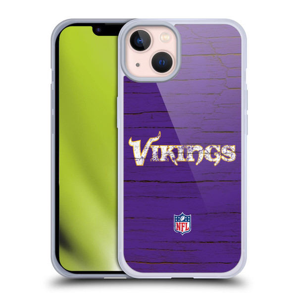 NFL Minnesota Vikings Logo Distressed Look Soft Gel Case for Apple iPhone 13 NFL Minnesota Vikings Logo Distressed Look Soft Gel Case for Apple iPhone 13