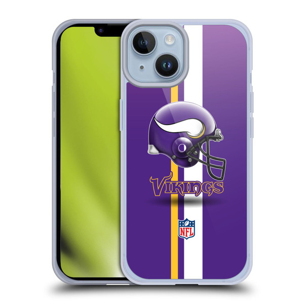 NFL Minnesota Vikings Logo Helmet Soft Gel Case for Apple iPhone 14