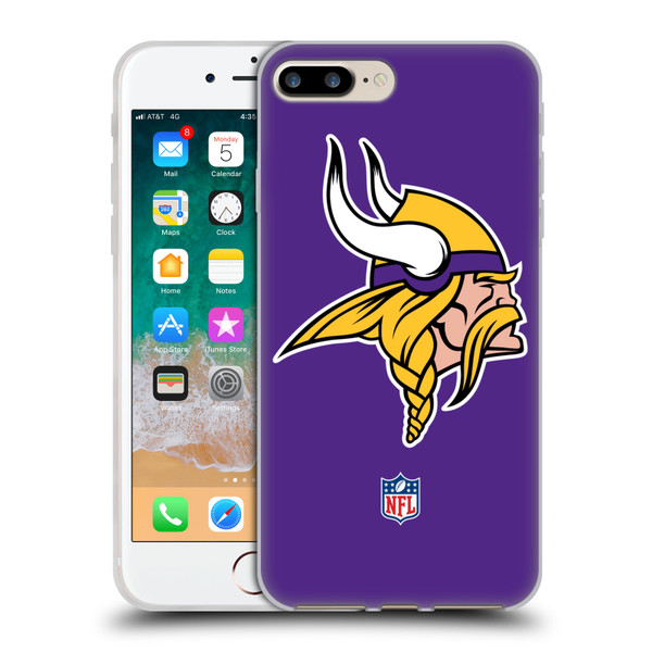 NFL Minnesota Vikings Logo Plain Soft Gel Case for Apple iPhone 7 Plus / iPhone 8 Plus