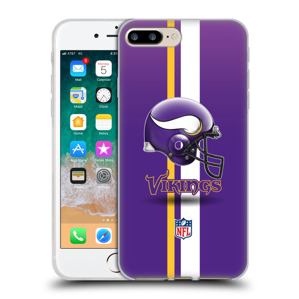 NFL Minnesota Vikings Logo Helmet Soft Gel Case for Apple iPhone 7 Plus / iPhone 8 Plus