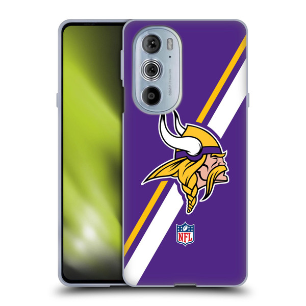NFL Minnesota Vikings Logo Stripes Soft Gel Case for Motorola Edge X30