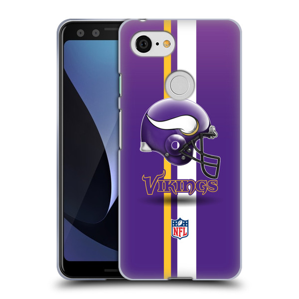 NFL Minnesota Vikings Logo Helmet Soft Gel Case for Google Pixel 3