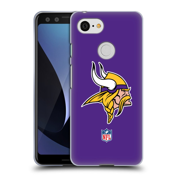 NFL Minnesota Vikings Logo Plain Soft Gel Case for Google Pixel 3
