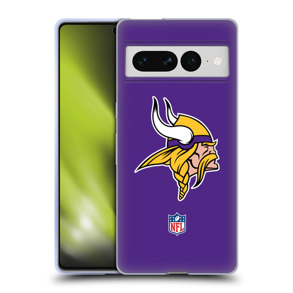 NFL Minnesota Vikings Logo Plain Soft Gel Case for Google Pixel 7 Pro
