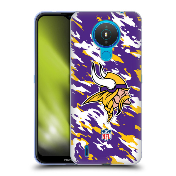 NFL Minnesota Vikings Logo Camou Soft Gel Case for Nokia 1.4