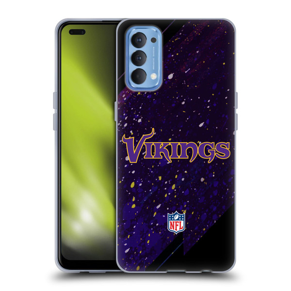 NFL Minnesota Vikings Logo Blur Soft Gel Case for OPPO Reno 4 5G