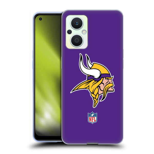 NFL Minnesota Vikings Logo Plain Soft Gel Case for OPPO Reno8 Lite