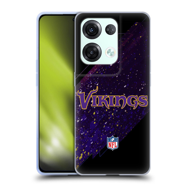 NFL Minnesota Vikings Logo Blur Soft Gel Case for OPPO Reno8 Pro