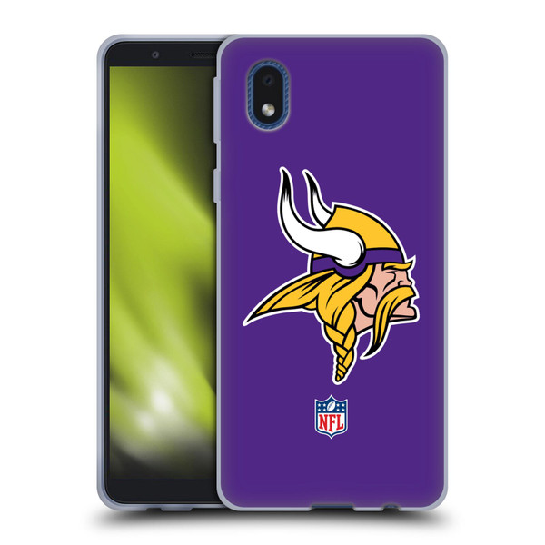 NFL Minnesota Vikings Logo Plain Soft Gel Case for Samsung Galaxy A01 Core (2020)