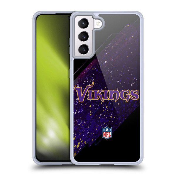 NFL Minnesota Vikings Logo Blur Soft Gel Case for Samsung Galaxy S21+ 5G