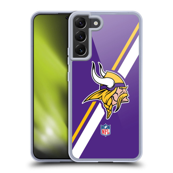 NFL Minnesota Vikings Logo Stripes Soft Gel Case for Samsung Galaxy S22+ 5G NFL Minnesota Vikings Logo Stripes Soft Gel Case for Samsung Galaxy S22+ 5G