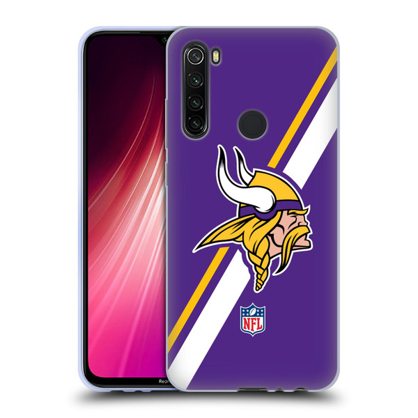 NFL Minnesota Vikings Logo Stripes Soft Gel Case for Xiaomi Redmi Note 8T