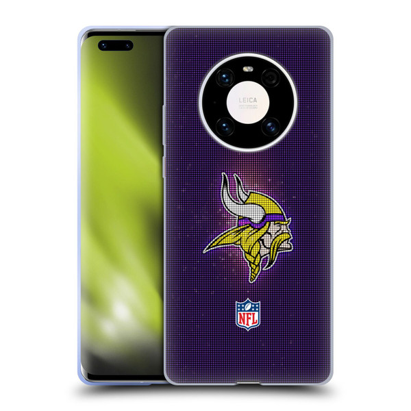 NFL Minnesota Vikings Artwork LED Soft Gel Case for Huawei Mate 40 Pro 5G