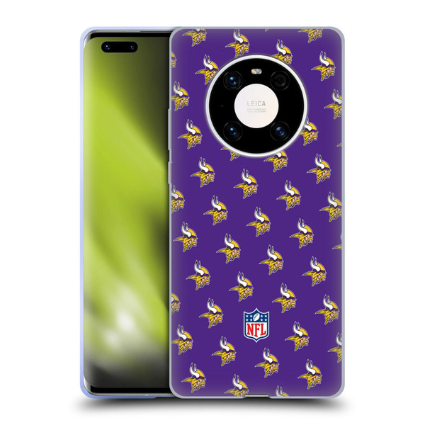 NFL Minnesota Vikings Artwork Patterns Soft Gel Case for Huawei Mate 40 Pro 5G