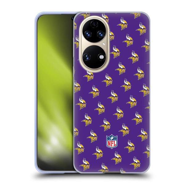 NFL Minnesota Vikings Artwork Patterns Soft Gel Case for Huawei P50