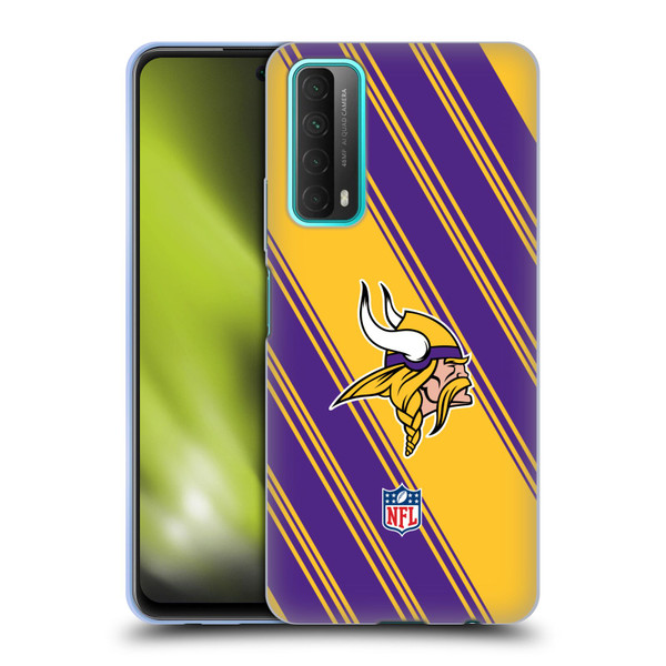 NFL Minnesota Vikings Artwork Stripes Soft Gel Case for Huawei P Smart (2021)