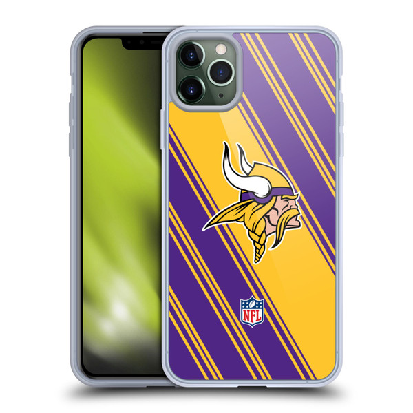 NFL Minnesota Vikings Artwork Stripes Soft Gel Case for Apple iPhone 11 Pro Max