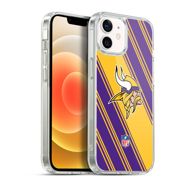NFL Minnesota Vikings Artwork Stripes Soft Gel Case for Apple iPhone 12 / iPhone 12 Pro & MagSafe