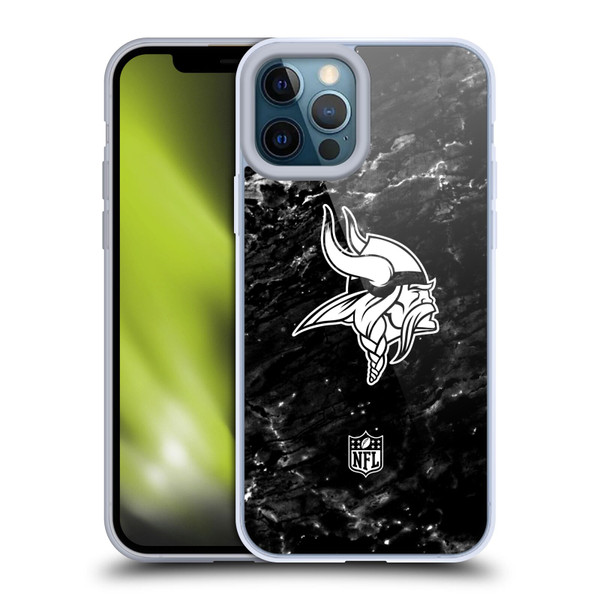NFL Minnesota Vikings Artwork Marble Soft Gel Case for Apple iPhone 12 Pro Max