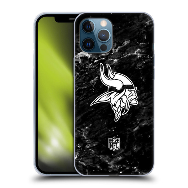 NFL Minnesota Vikings Artwork Marble Soft Gel Case for Apple iPhone 12 Pro Max