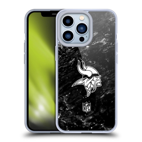 NFL Minnesota Vikings Artwork Marble Soft Gel Case for Apple iPhone 13 Pro