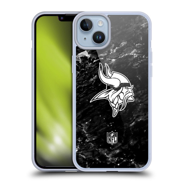 NFL Minnesota Vikings Artwork Marble Soft Gel Case for Apple iPhone 14 Plus