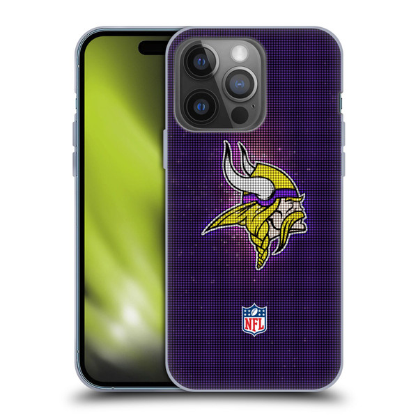 NFL Minnesota Vikings Artwork LED Soft Gel Case for Apple iPhone 14 Pro