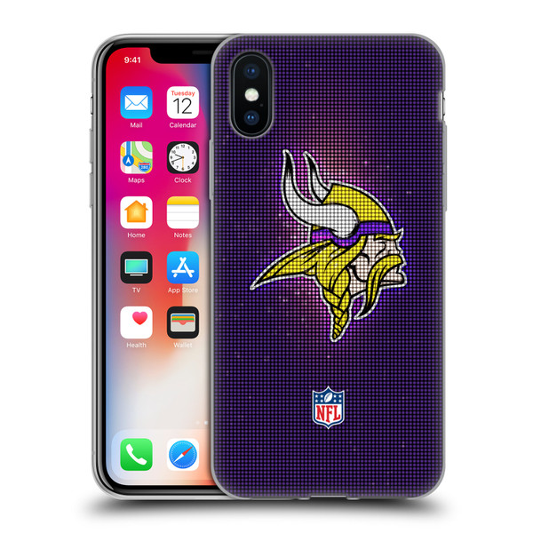 NFL Minnesota Vikings Artwork LED Soft Gel Case for Apple iPhone X / iPhone XS