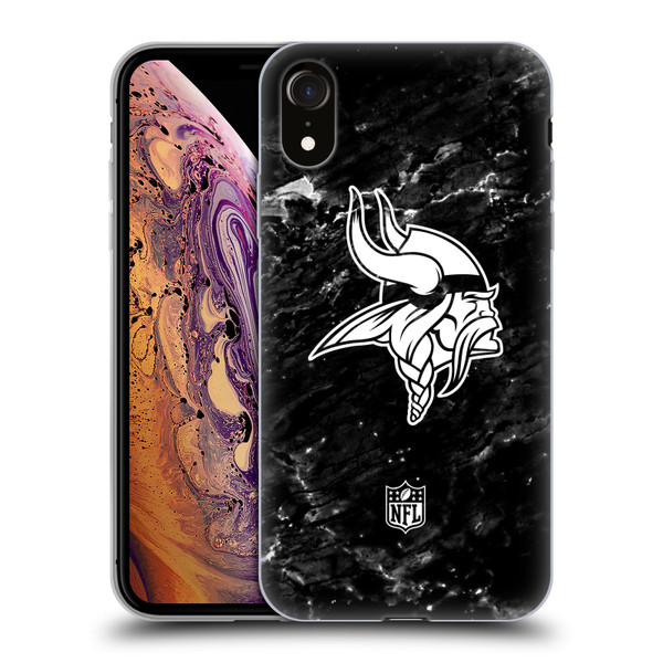 NFL Minnesota Vikings Artwork Marble Soft Gel Case for Apple iPhone XR