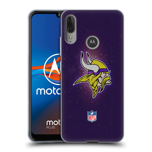NFL Minnesota Vikings Artwork LED Soft Gel Case for Motorola Moto E6 Plus