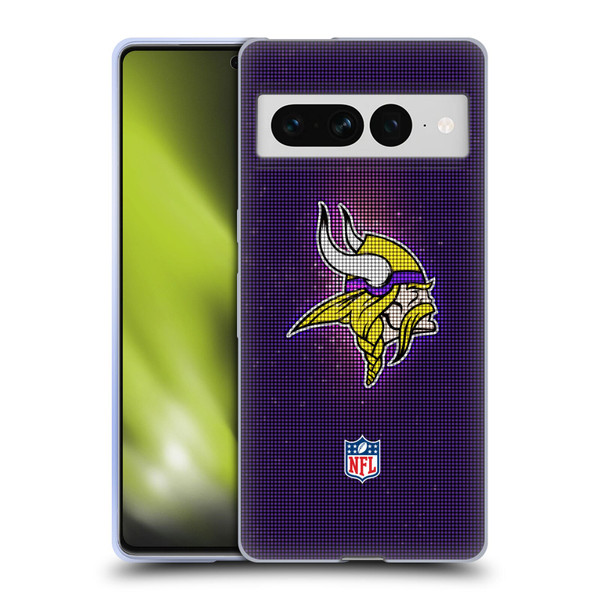 NFL Minnesota Vikings Artwork LED Soft Gel Case for Google Pixel 7 Pro