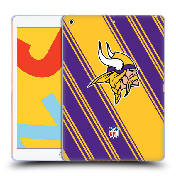 NFL Minnesota Vikings Artwork Stripes Soft Gel Case for Apple iPad 10.2 2019/2020/2021