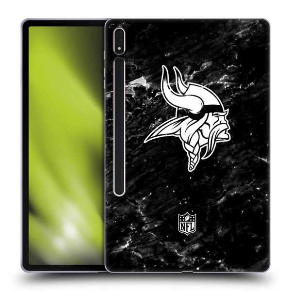 NFL Minnesota Vikings Artwork Marble Soft Gel Case for Samsung Galaxy Tab S8 Plus