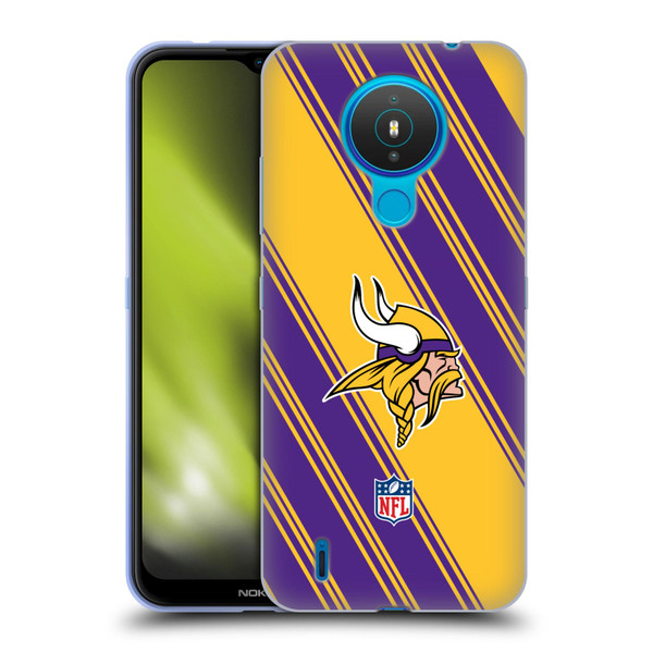 NFL Minnesota Vikings Artwork Stripes Soft Gel Case for Nokia 1.4