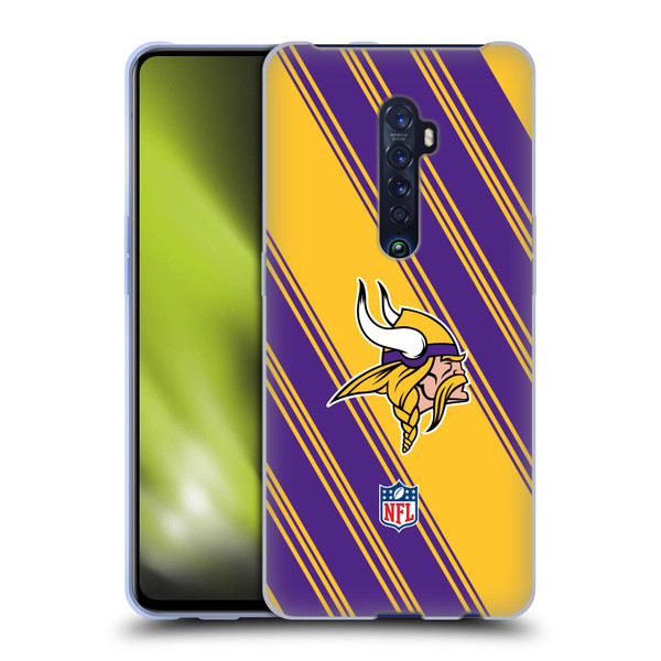 NFL Minnesota Vikings Artwork Stripes Soft Gel Case for OPPO Reno 2