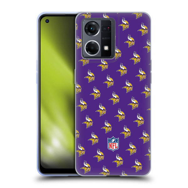 NFL Minnesota Vikings Artwork Patterns Soft Gel Case for OPPO Reno8 4G