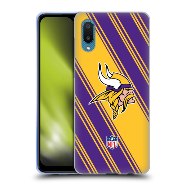 NFL Minnesota Vikings Artwork Stripes Soft Gel Case for Samsung Galaxy A02/M02 (2021)