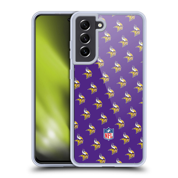 NFL Minnesota Vikings Artwork Patterns Soft Gel Case for Samsung Galaxy S21 FE 5G