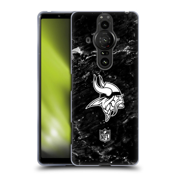 NFL Minnesota Vikings Artwork Marble Soft Gel Case for Sony Xperia Pro-I